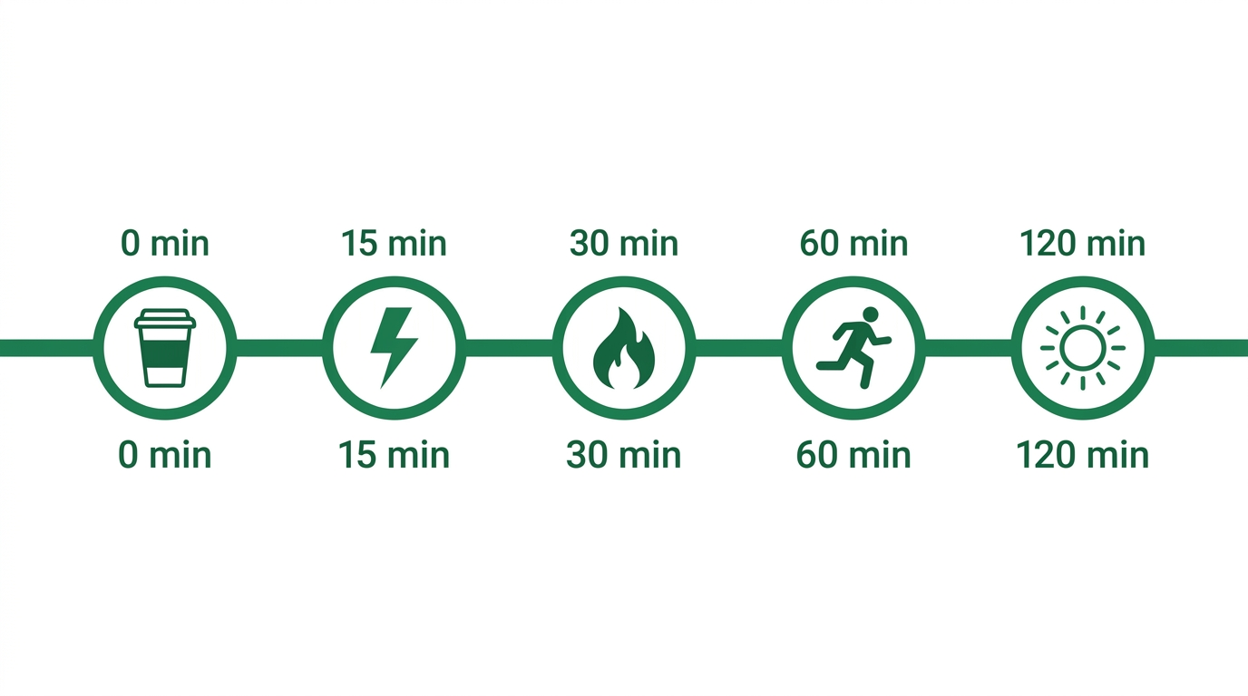 Qué ocurre en el cuerpo tras tomar café en ayunas: timeline metabólico