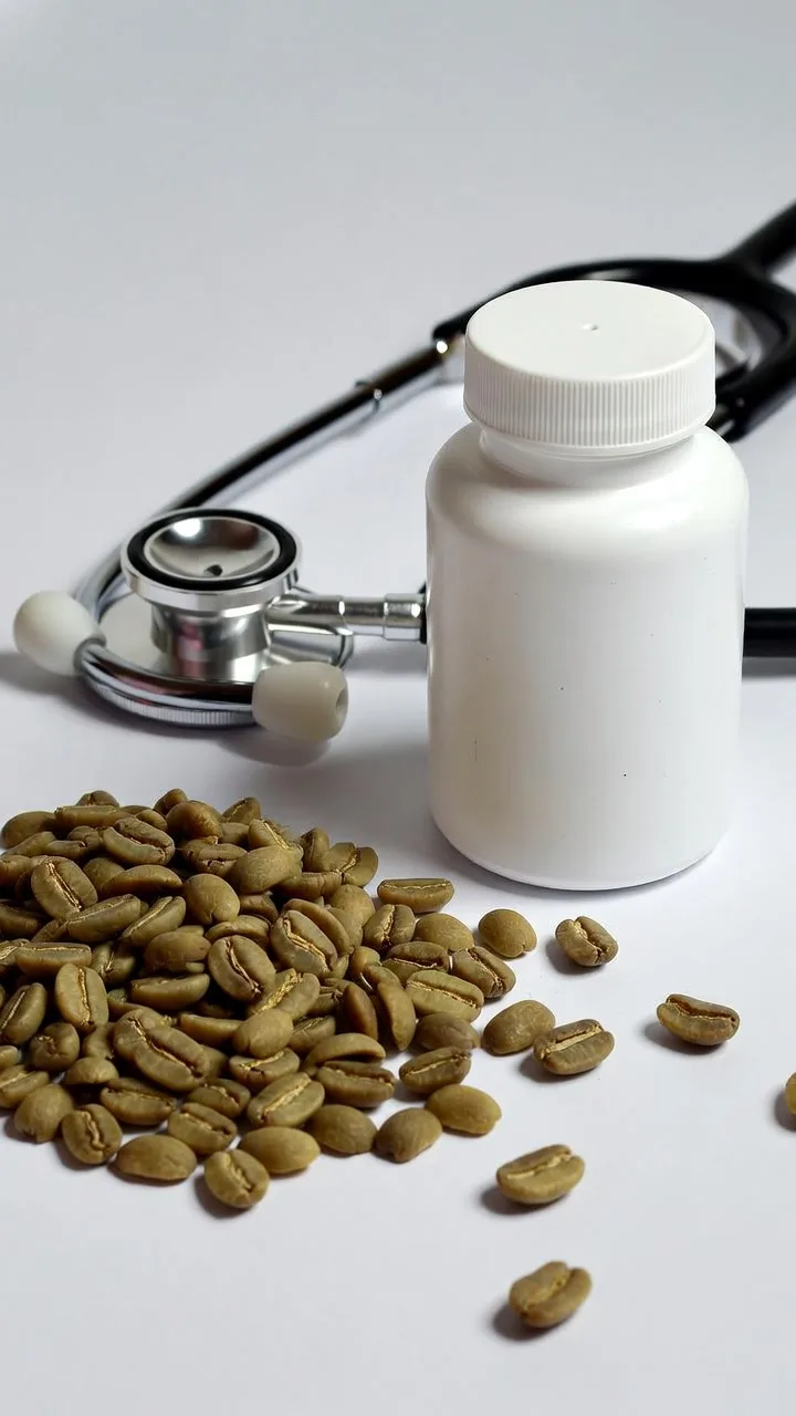 Diagrama de los principales beneficios del café verde sobre el metabolismo humano