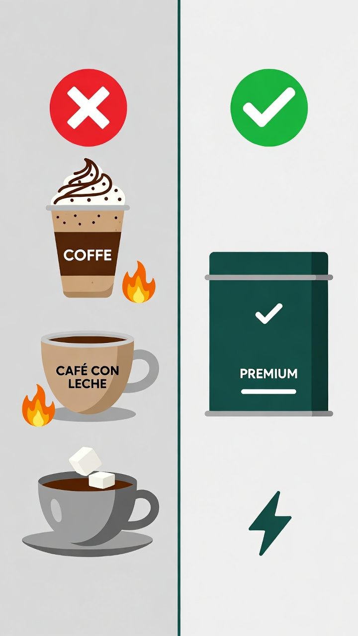 ¿El café engorda? Comparativa: cafés con calorías vs Cappuccino MCT sin azúcar
