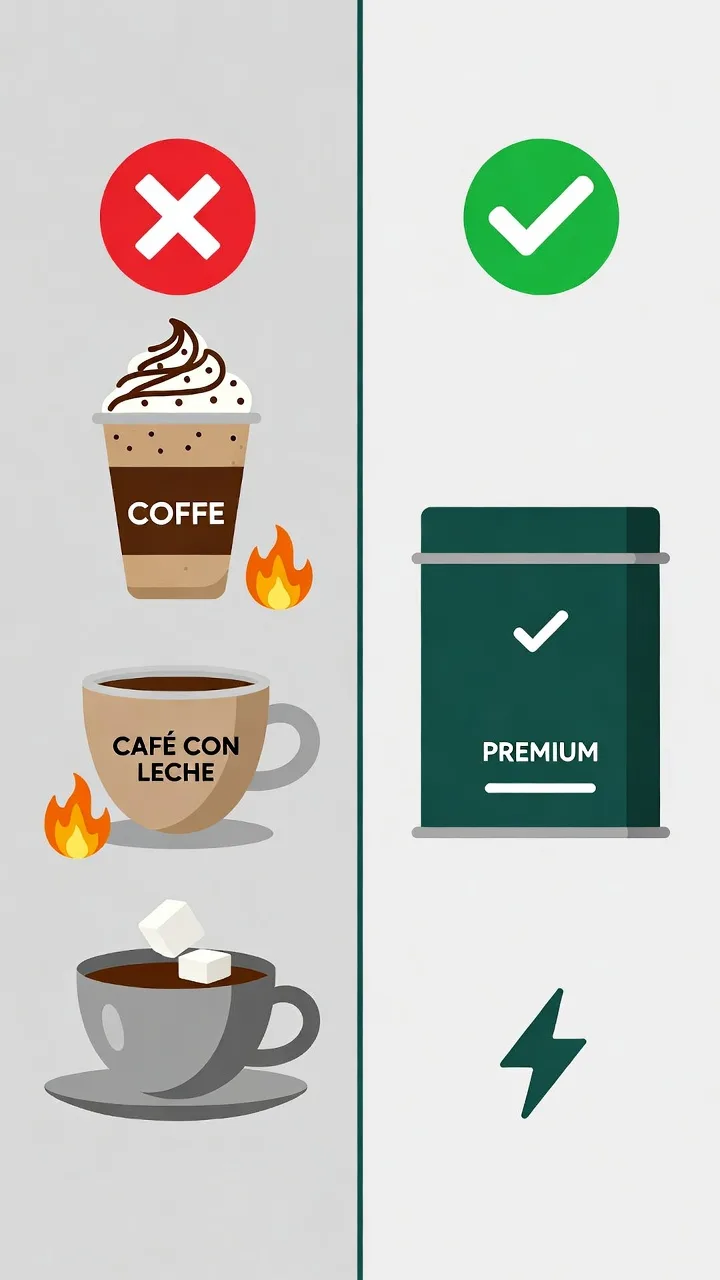 ¿El café engorda? Comparativa: cafés con calorías vs Cappuccino MCT sin azúcar