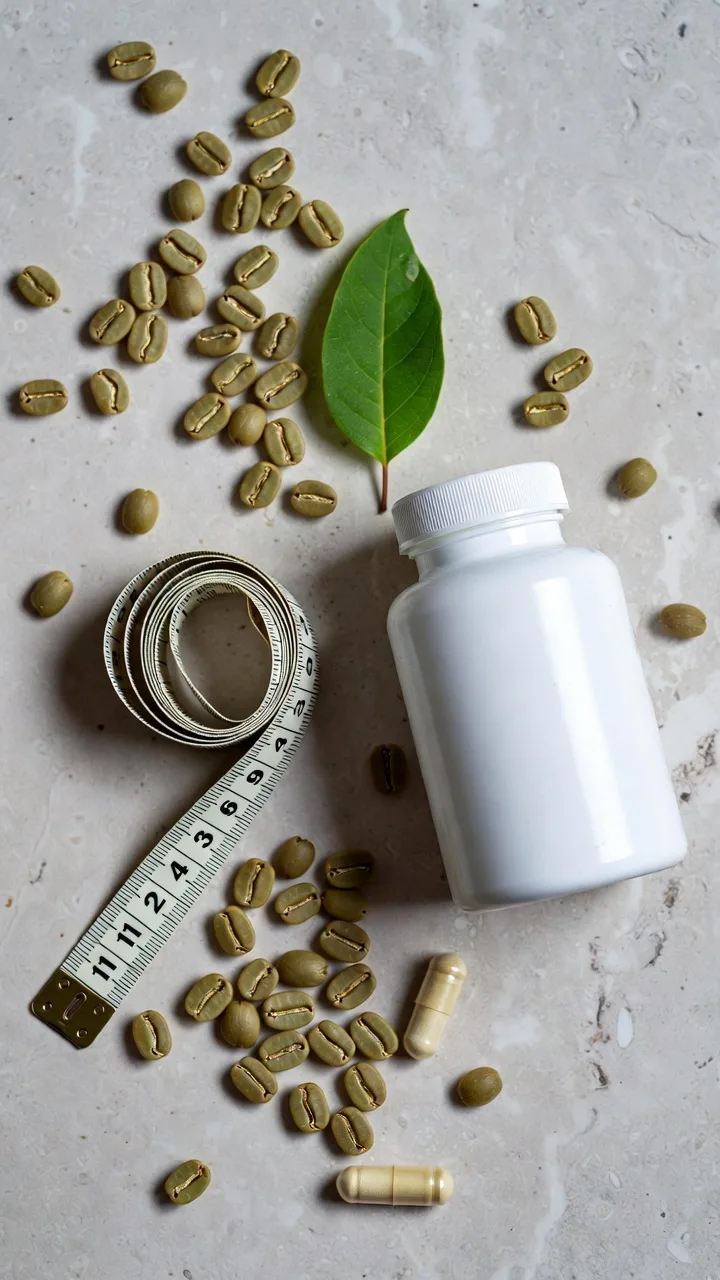 Infografía de las 5 propiedades principales del café verde y su mecanismo de acción en el cuerpo humano